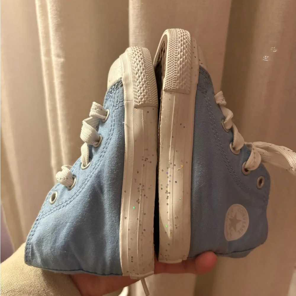 Toddler size 5 Light Blue High-Top Converse Sneakers ✨